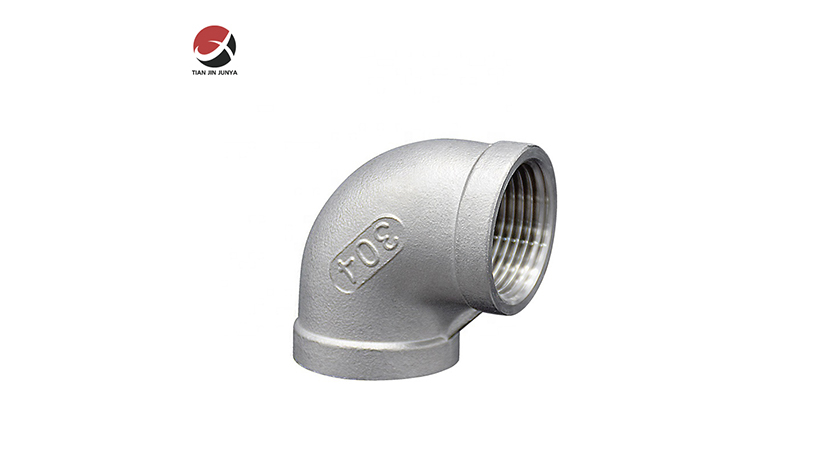 不鏽鋼(gang)鑄造90°内螺紋等(deng)徑彎頭